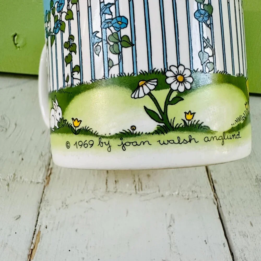 Vintage Joan Walsh Anglund Little Girl Ceramic Mug West Germany 1969